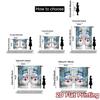 2pcs,Curtains Cute Snowmen Christmas Scene (2) Fashionable Modern Curtains 100% Polyester Curtains Art Deco Festive Ldeal for