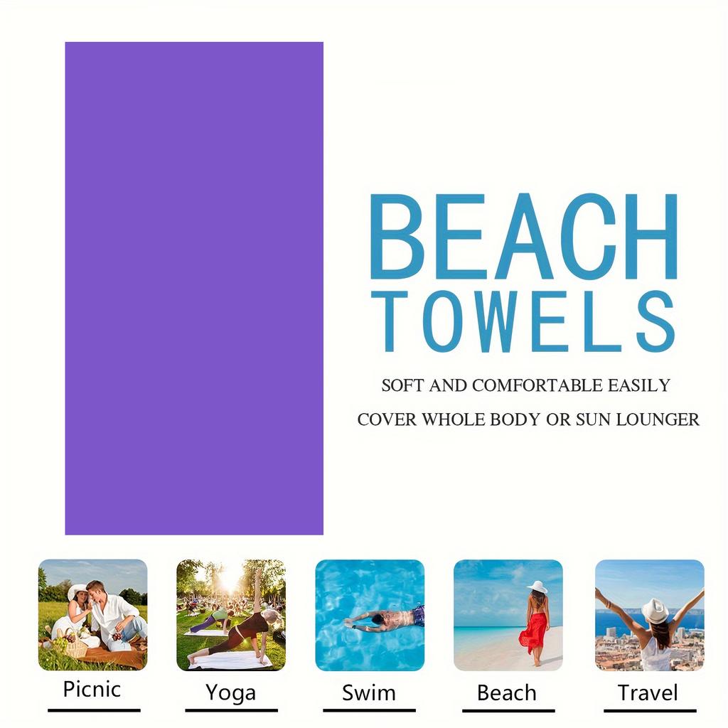 Personalized Beach Towel Custom Name/Logo Text Microfiber Summer Themed Beach Party Towel Thin Absorbent for Swimming Yoga Bath