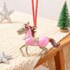 Yousheng Pony Christmas Ornament Rhinestone Zodiac Horse Pendant for Tree Decor Sparkling Holiday Charm Good Luck Horse Theme Decoration