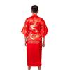 Men's Embroidered Silk Dragon Robe - Chinese Style Long Bathrobe
