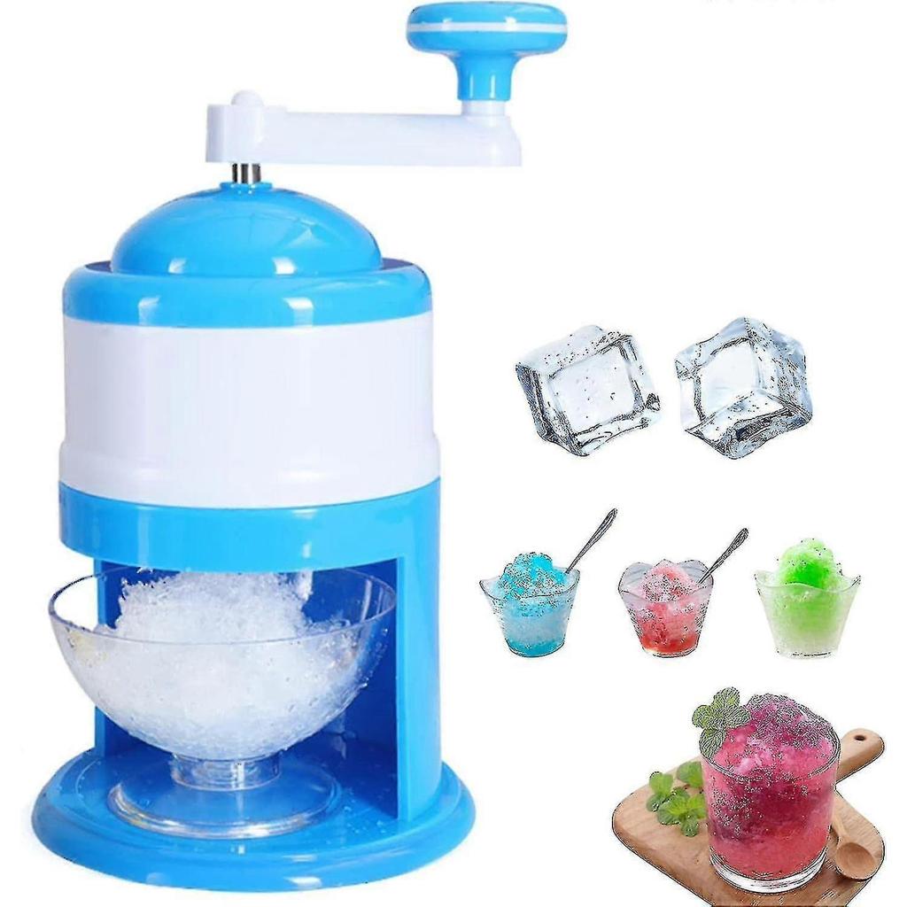 Hand-Crank Ice Shaver, Portable Ice Shaver & Snow Cone Machine