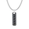 European and American Men's Simple Black Oil Dripping Non-fading Necklace Hip-hop Trendy Brand Versatile