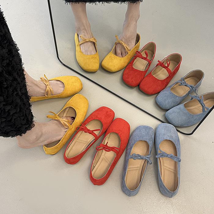 Simple and Sweet Bow with Skirt Mary Jane Female Summer 2025 New French Non-slip Beanie Shoes Single Shoe Tide