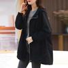 Kapuzen Große Größe Lässig Locker Damen Windjacke Jacke Mantel Vielseitig Mittellang Frühling und Herbst