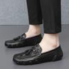 All-match Men Tassel Loafers Outdoor Mens Slip On Shoes High Quality Men Casual Shoe Crocodile Pattern Flats Men Genuine Leather