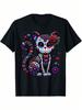 Dia De Los Muertos Cinco De Mayo Cat Sugar Skull Unisex Wounisex T-Shirt
