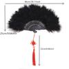 Feather Folding Fan Japanese Sweet Fairy Girl Dark Gothic Court Dance Hand Fan Art Craft Gift Wedding Party Decoration