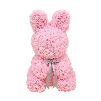 Valentine"s Day Gift Eternal Flowers Confession Rabbit Rose Rabbit Simulation Foam Flower Rabbit