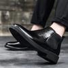 Herren Chelsea Boots Herbst und Winter High-Top Freizeitschuhe Übergröße Herrenschuhe Leder High-End Innenhöhe Erhöhung
