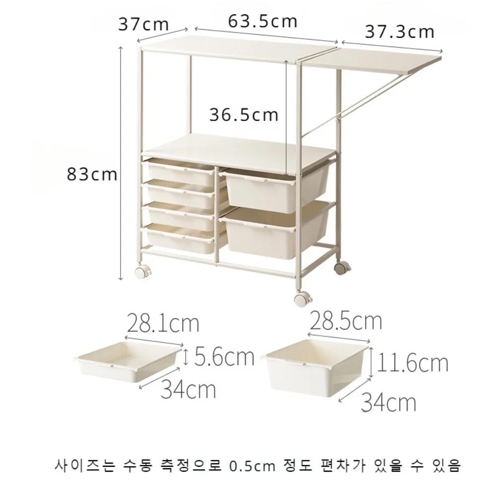 Multi Layer Kitchen Trolley Multifunctional Kitchen Sideboard Moving Cabinet Hand Save Space Trolley Scalable Storage Trolley