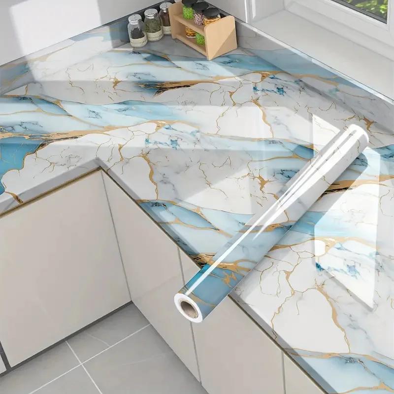 Marble Pattern Self-adhesive Wallpaper for Home Decoration Dining Room Living Room Background Wall Self-adhesive Paper Wallpaper