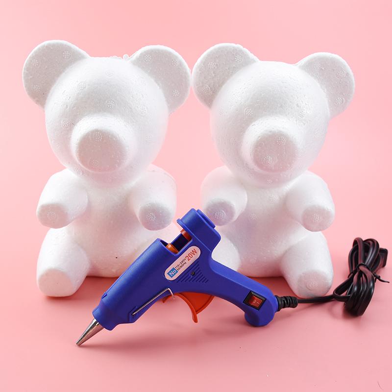 Artificial Flower Head Foam Teddy Bear Hot Sale Rose Mold DIY Gift Box Wedding Valentine's Day Festival Party Wreath Centerpiece