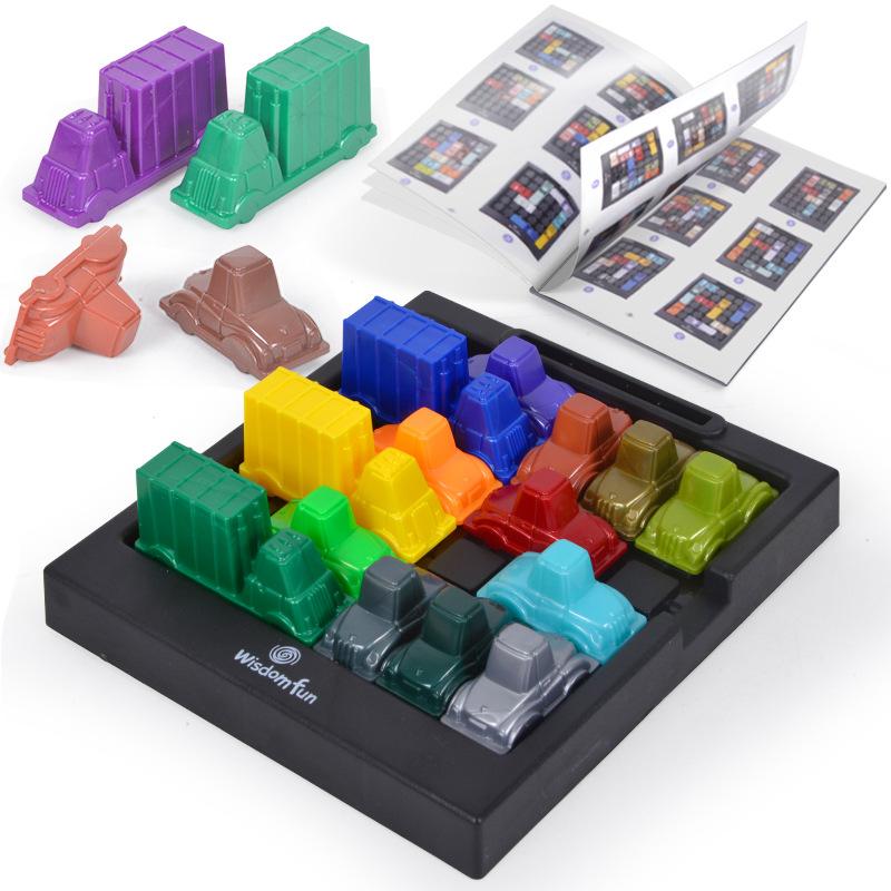 Puzzle Traffic Rush Hour Game, Racing Rush Hour Car Huarong Road Logical Reasoning Desktop Game, Children'S Puzzle Toys, Childre