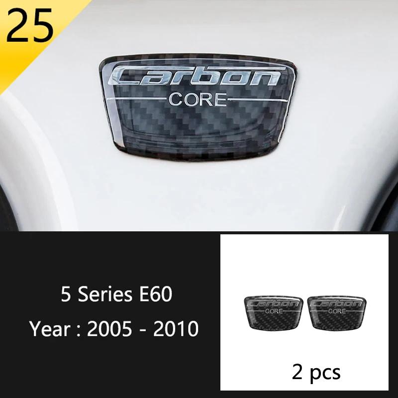 Carbon Fiber Car Interior Door Handle Cover Door Decoration Bowl Stickers For BMW 5 Series Accessories E60 E61 F10 2005-2010