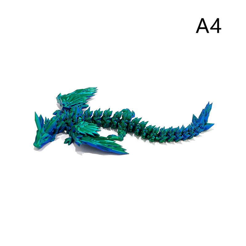 3D Printed Flying Dragon Articulated Dragon Western Style Joint Movable Dragon Model Home Desktop Craft Ornament