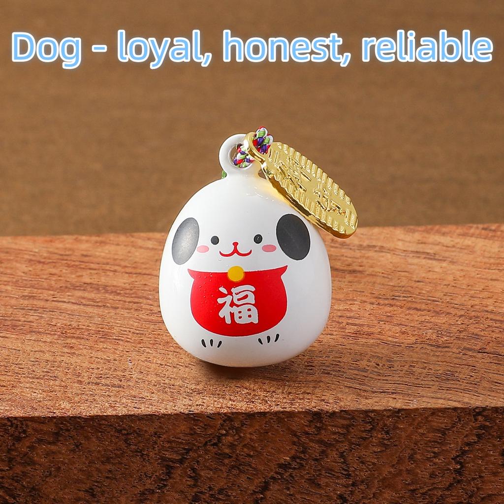 Ny Japansk Stil Sensoji Tempel Vattenljudsklocka Hänge Zodiak Omamori Lyckoamulett Liten Hängande Prydnad för Väskor Dekoration