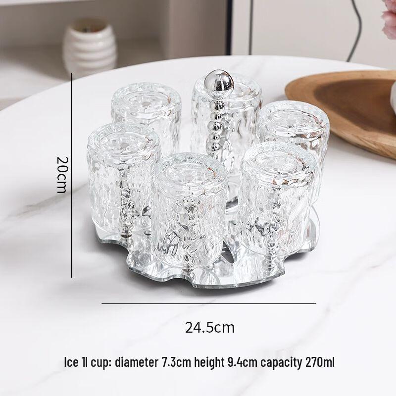 Anmu Glass Cold Water Pitcher with Faucet Set