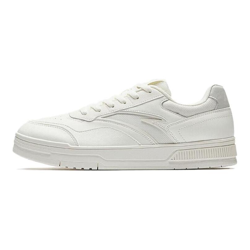 Anta Baichuan Comfortable Versatile Slip Resistant Durable Lightweight Low Top Skate Shoes Men Sneakers White Gray 112528012-1