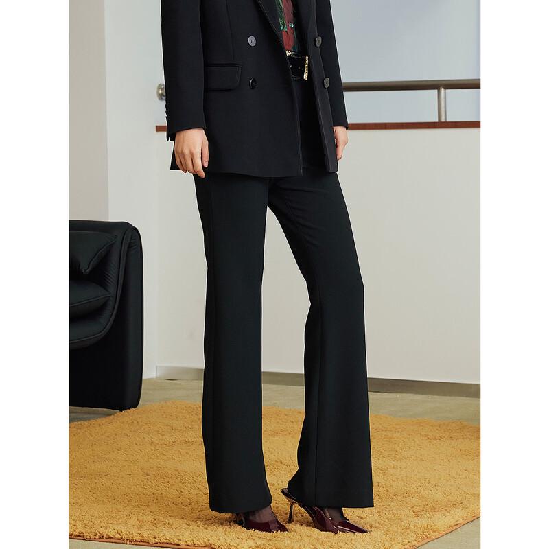 JUZUI Women's 2025 Spring Minimalist Slit Flared Commuter Pants