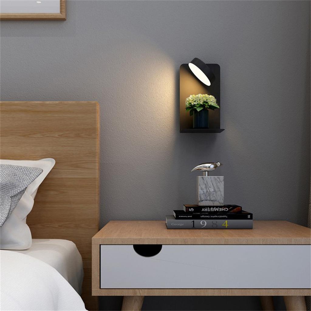 Plug In Wall Sconce With USB Port Charging Bedside Reading Lights LED Wall Light Fixtures For Bedroom Living Room 3 Color Temperature