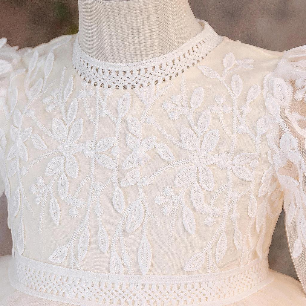 Formelles Prinzessinnen-Tüllkleid für Mädchen für Klavieraufführungen & Blumenmädchen-Veranstaltungen