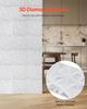 3D Wall Panels 33-Pack 11.81x11.81'' PVC 32 Sq.Ft Coverage Diamond White