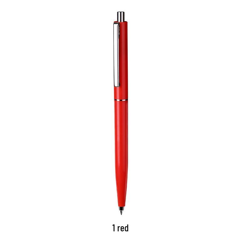 Three-Pack Retro Push-Button Pens: Slim Barrel, Neutral Colors, Logo Customizable; Ideal for Students, Offices, and Promotions.