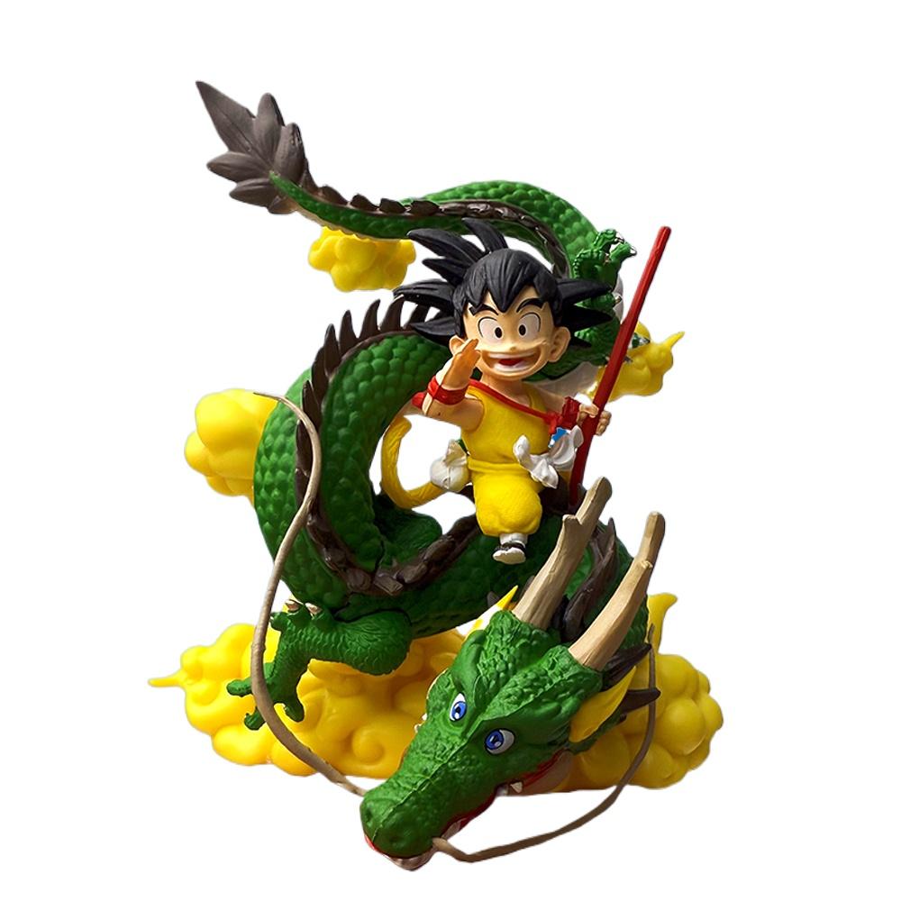 Figura de Anime Dragon Ball de 15 cm Goku y Figura de Dragón Figuras de Acción de PVC Modelo de Colección Juguetes Regalos