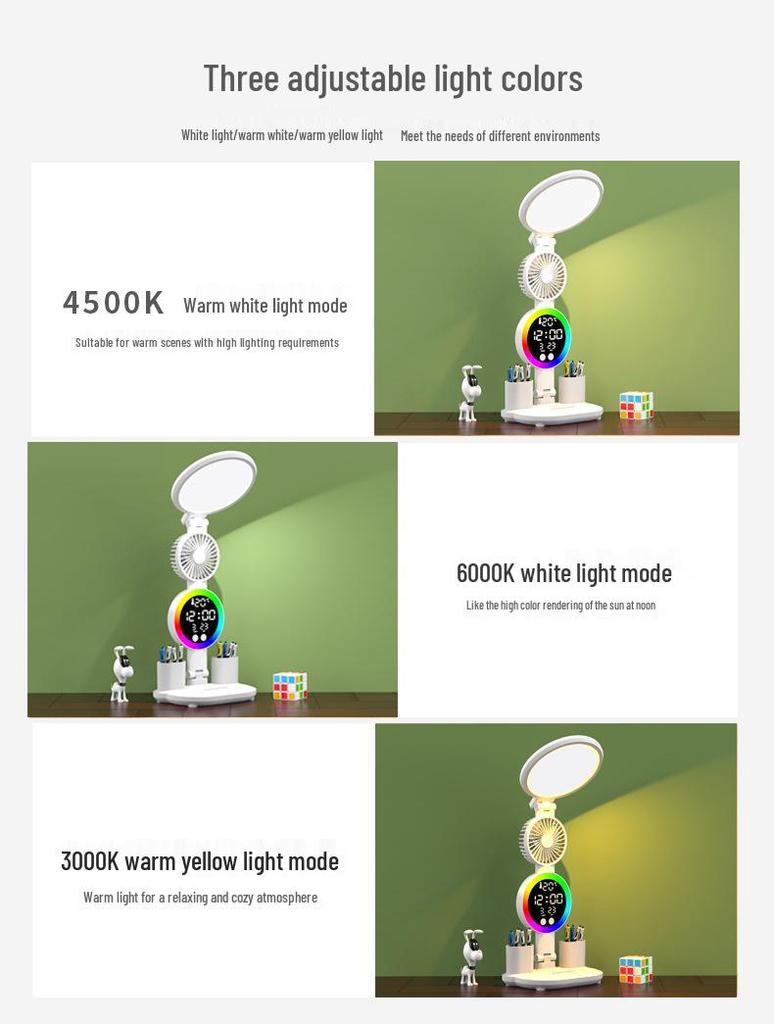 Rechargeable Dual-Use Desk Lamp with Eye Protection – Bright, Foldable, and Smart for Student Reading and Writing.