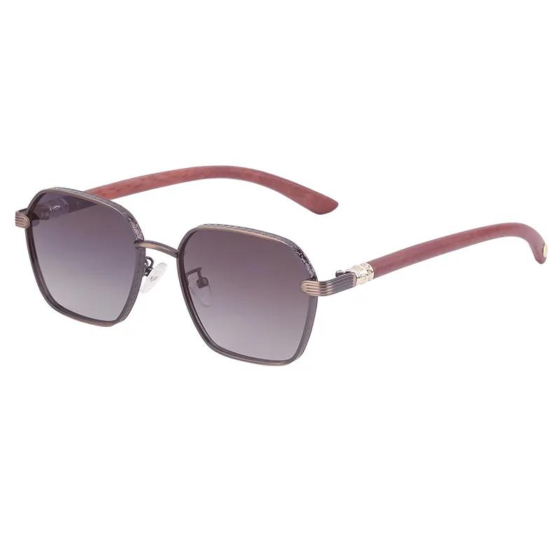Men Fashion Sunglasses Vintage Polygon Driving Classic Metal Frame Sun Glasses UV400 Gradient Mirror Shades Eyewear