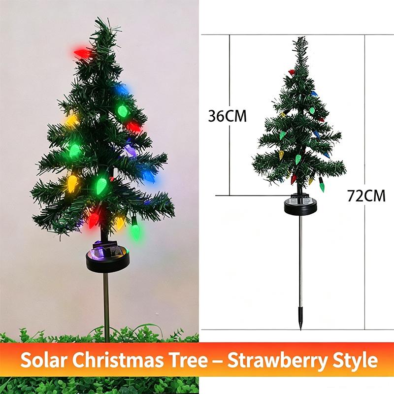Solar Christmas Tree Lights Waterproof Outdoor LED Garden Lamp for Lawn Patio Yard Pathway Landscape Party Holiday Decoration