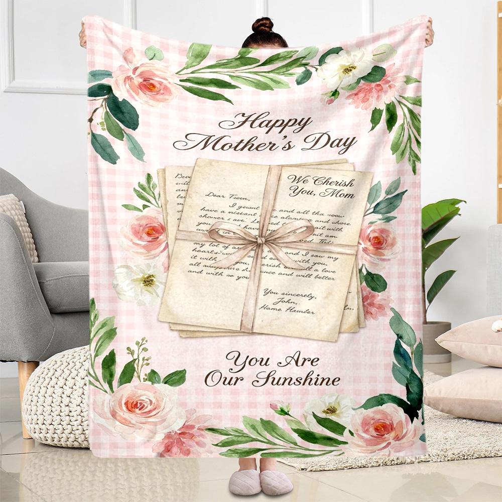 Mother's Love And Sunshine Blanket Suitable for Sofas,travel, Living Rooms Also a Good Gift for Friends and Family Suitable for All Seasons.