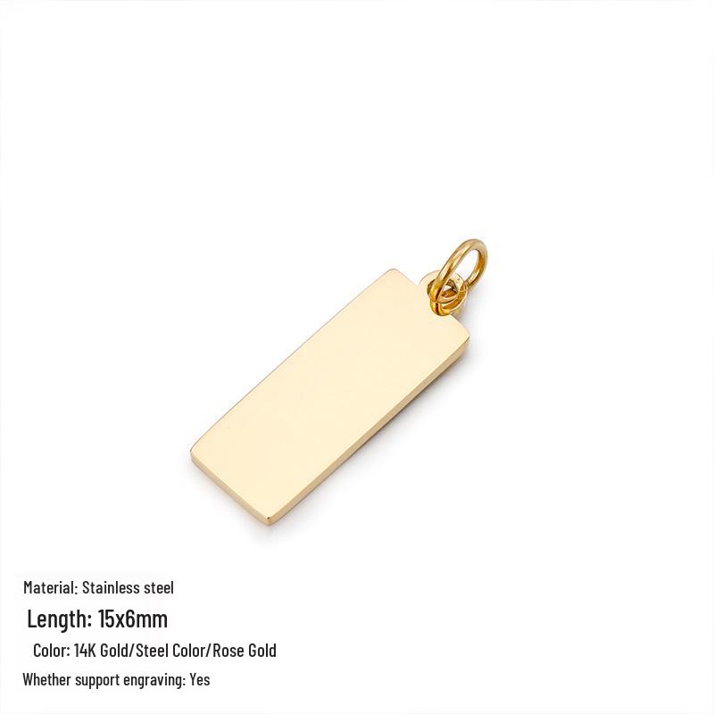 Trendy DIY Titanium Steel Dog Tag Jewelry Accessories with Custom Engraving