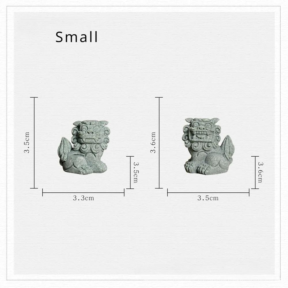 Feng Shui Foo Dog Guardian Statue Pair, Chinese Protective Figurines for Home Office Garden Decor, Housewarming Gift