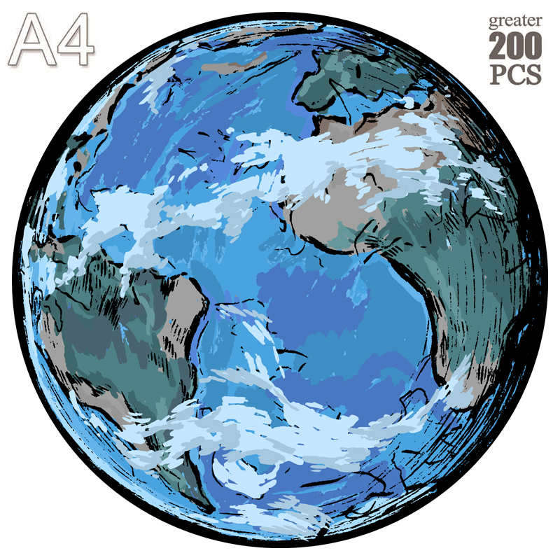 Earth Wooden Puzzle Children'S Starry Geography Early Education Astro Difficult Wood Brains Accompany Adult Puzzle Party Leisure