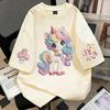 Girls' Summer Fun Faux Embroidery Cotton T-shirt - Unisex Short Sleeve for School Age Kids