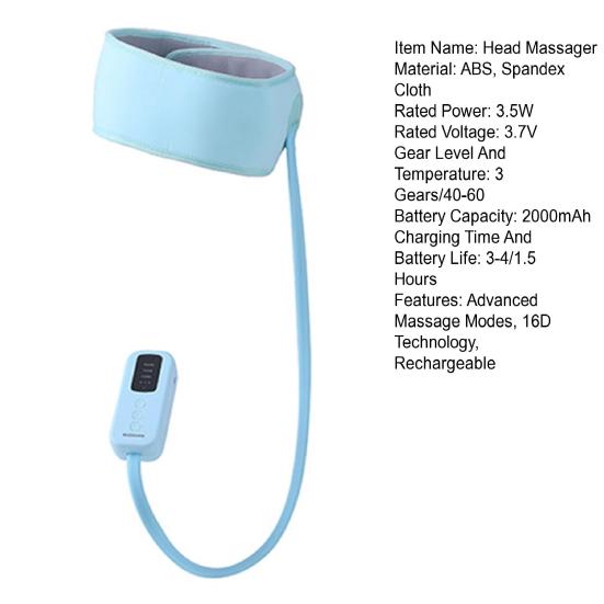 Head Massager Scalp Electric Percussion Airbag Deep Relaxation Stress Relief Three