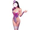 Charming Erotic Lingerie Nurse Uniform with Steel Ring One-piece Open Cut Lace Perspective Sexy Pure Desire Style Uniform Set