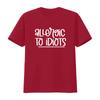 T-shirt Grigia con Stampa "Allergic To Idiots" per Moda Casual vintage Lavata Elegante Unisex Elastica Leggermente uomo Traspirante