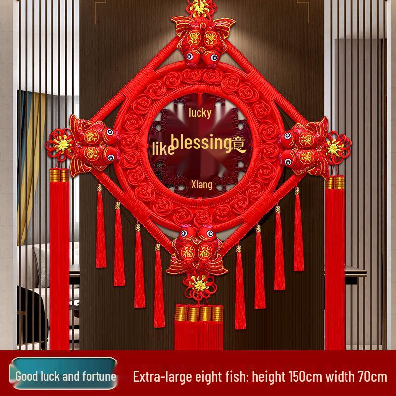 2025 High-End Chinese Knot Peace Fu Character Five Blessings Door Ornament for Living Room and Housewarming Decoration