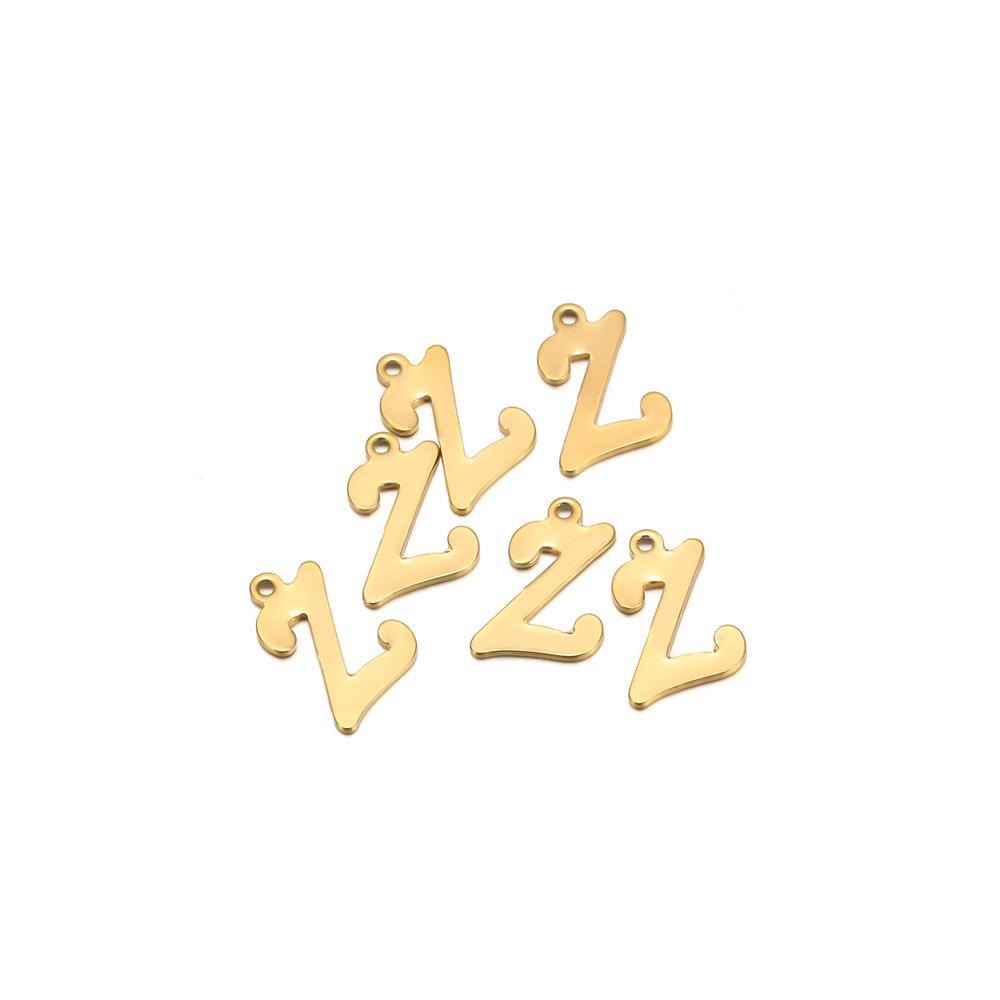 30pcs Stainless Steel A-Z 26 Cursive Font Letter Pendant Alphabet Charms Necklace Pendant DIY Jewelry Bracelet Making Earrings