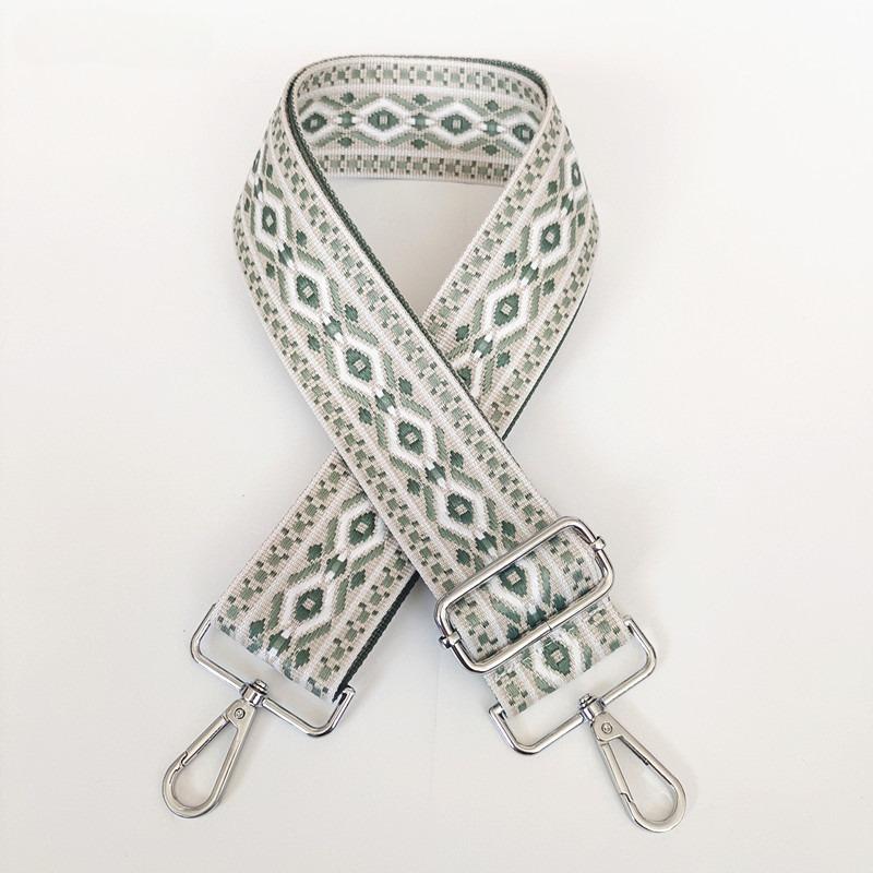 Ethnic Style Pattern Shoulder Strap Women's Backpack Accessories Multi-color Women's Bag Webbing Adjustable Widening Metal Hook