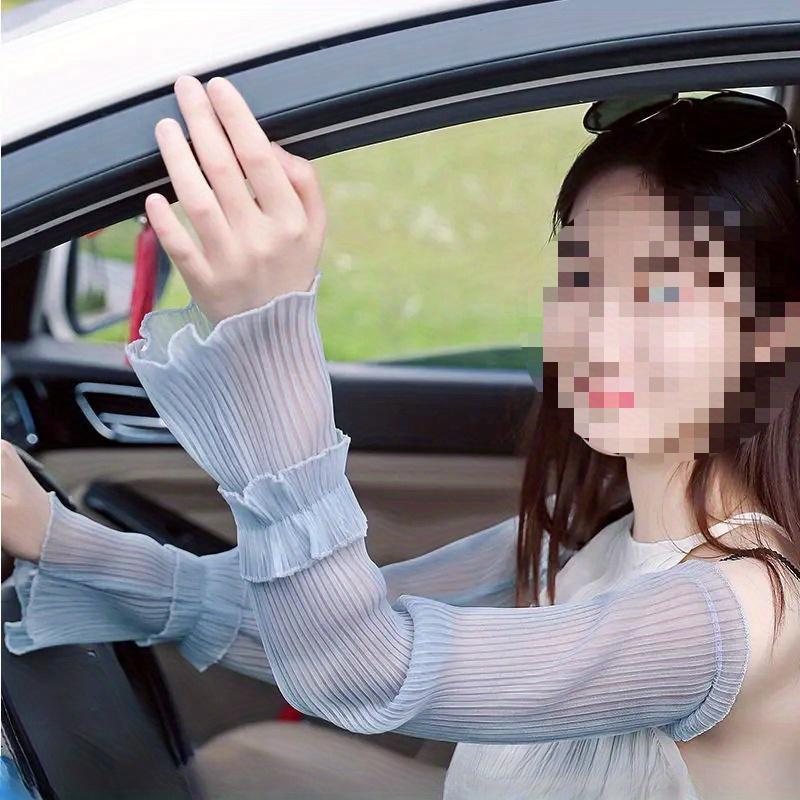 Sun-protective Sleeve Soft Silk Gloves Long Mittens Breathable Sunscreen Sleeves Summer Women Clothes Accessories Arm Warmer