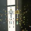 Natural Stone Sun Catcher Crystal Wind Chimes Amethyst Lotus Hanging Window Garden Party Weeding Decorations Crafts