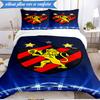 3PCS Sport Club Football Crest Printed Soft Bedding Set,Including 1pc Duvet Cover And 2pcs Pillowcases Perfect for Bedroom, Dormitory, Fan gift
