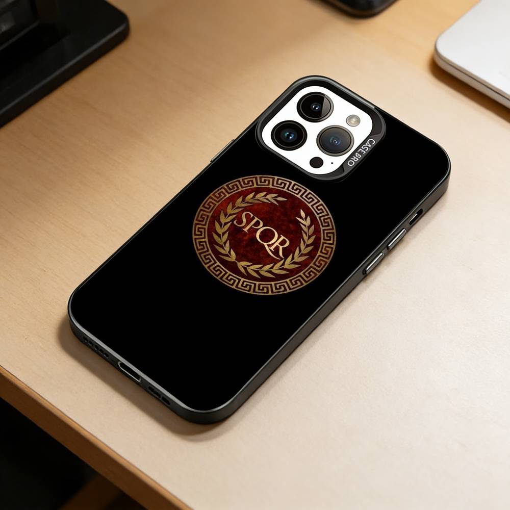 SPQR R-Roman Empire SPQR  Phone Case For iPhone 17,16,15,14,13,12,11 Plus,Pro Max,XS,Colorful Silver Black Cover