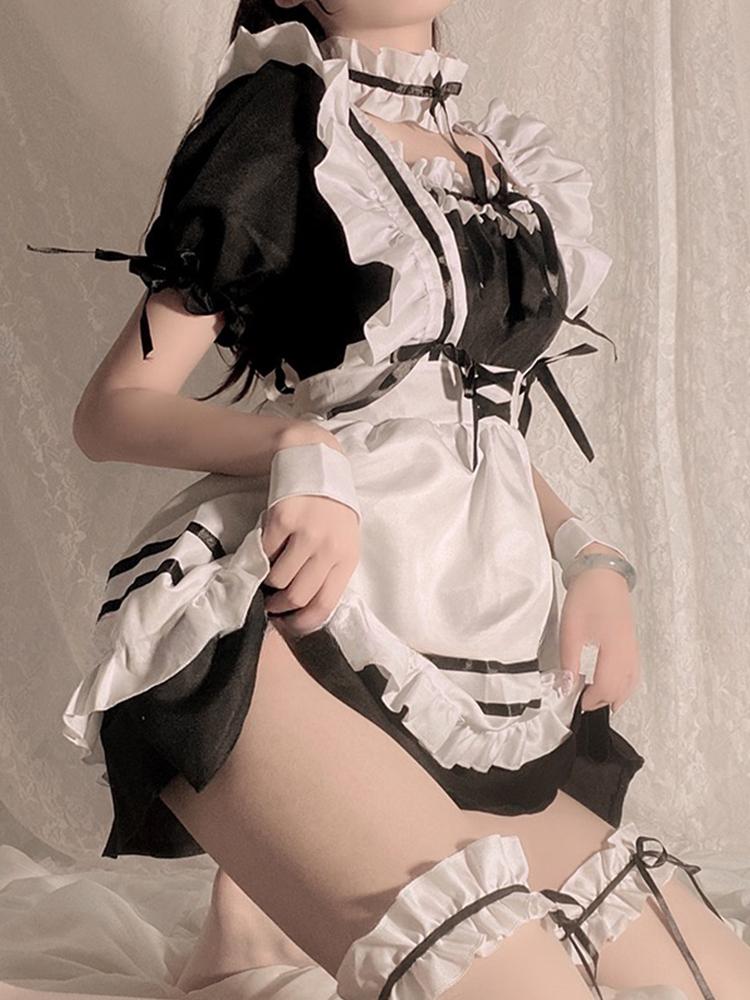 Lav Bryst Maid Kostyme Lolita Sexy Lolita Anime Søt Japansk Myk Jente Drakt Genshin Impact Cosplay Velsignelse Av Innbyggere Bruk