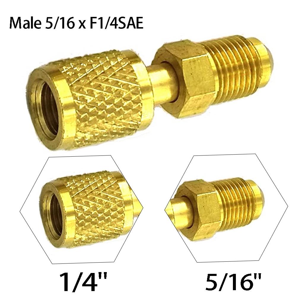 Adattatore Maschio 5/16 x F1/4 SAE Per sistemi di condizionamento R32 R410a