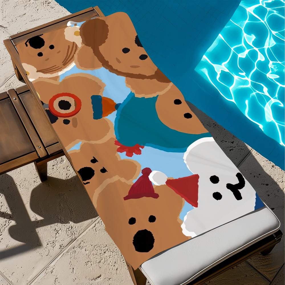 D-Dinotaeng-g CUTE CARTOON Towel Beach Quick Dry Soft Pool Towels Gift for Travel Gym Shower Camping Sports