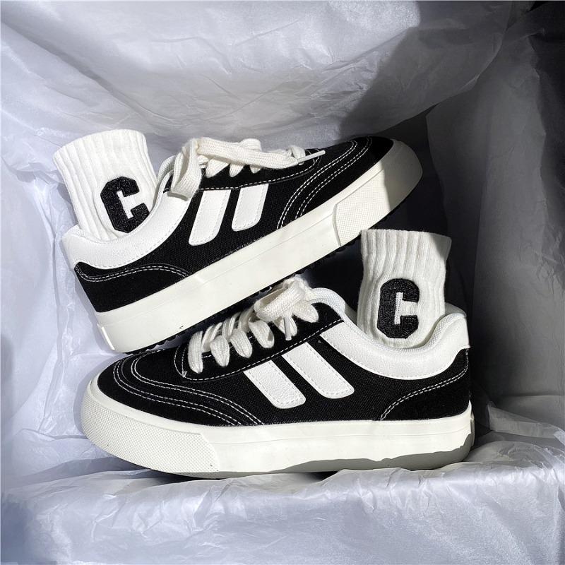 Vintage canvas shoes women's versatile casual board shoes niche design
